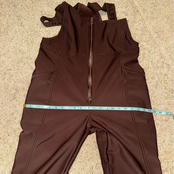 Halfdays Isabel Soft Shell Bib Pant Ski Large Waterproof Brown Spiked Cocoa - Picture 7 of 13